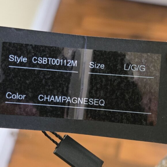 Cable & Gauge NWT Sequin Champaign Pencil Skirt Pull on Size L - Picture 5 of 10